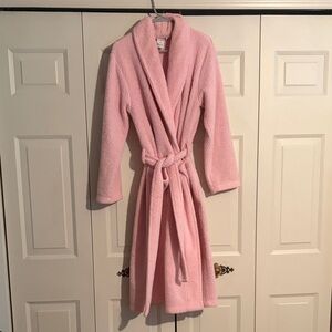 Women’s Cypress Fuzzy Sherpa Pink Robe EUC Sz M